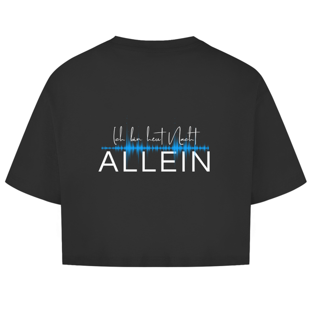 Damen Oversize Crop Top mit Schriftzug