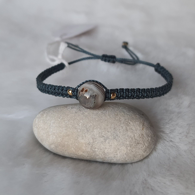 Bracelet femme 1 pierre "Agate de Botswana"