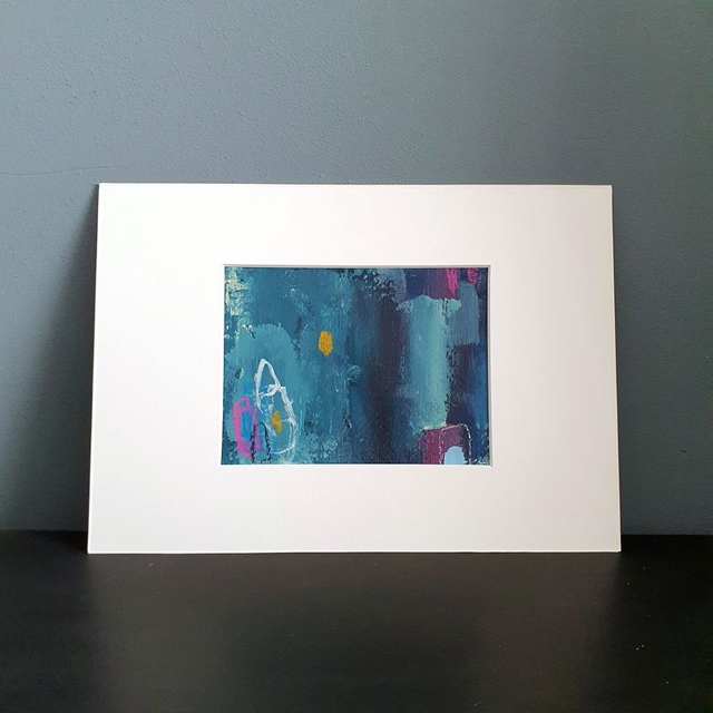 Poortje 002 - abstract schilderij met passepartout