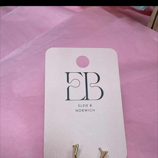 Gold star hoop earrings 