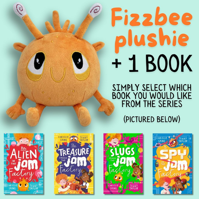 Fizzbee plushie + 1 book 