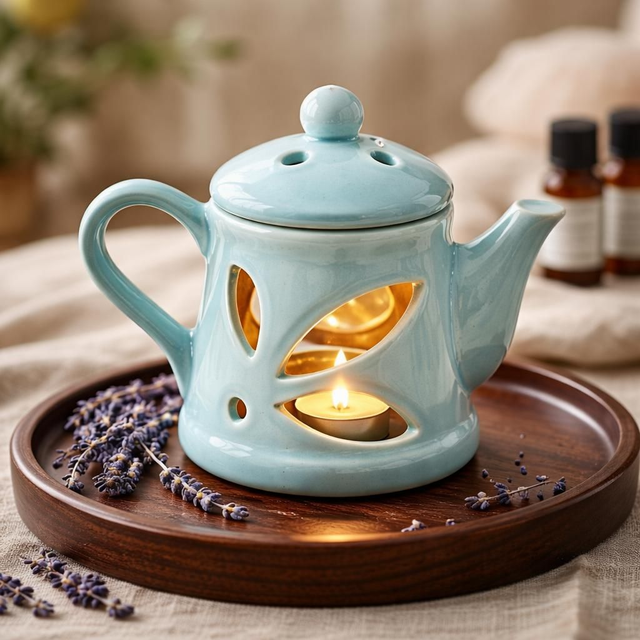 "Menthe fraîche" - Brûleur huile & Fondant - Céramique