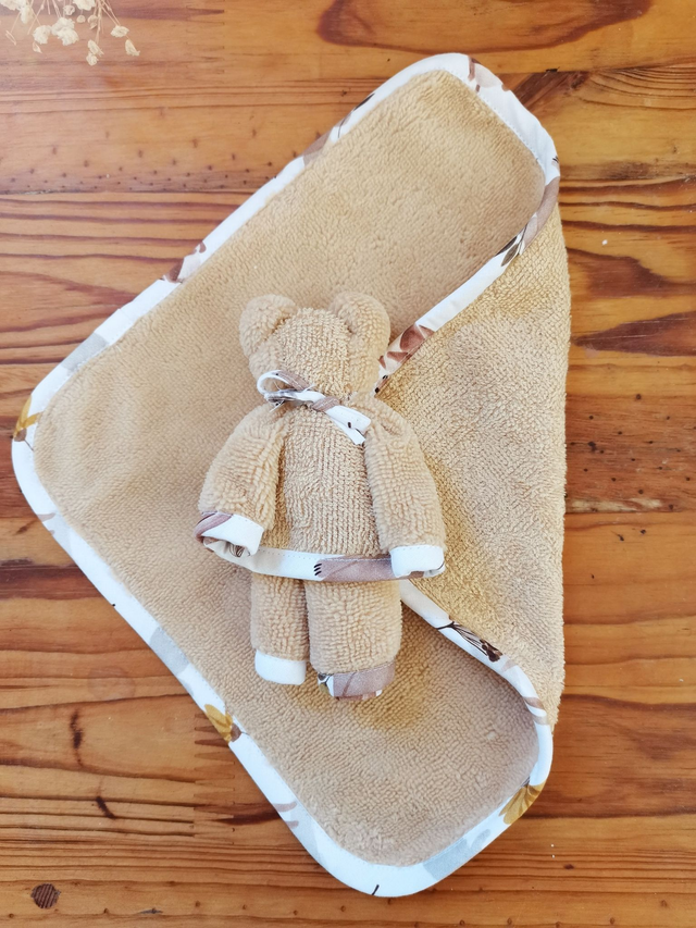 Débarbouillette en bambou Moka Cannelle