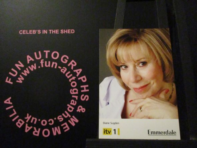 Elizabeth Estensen (Diane Sugden) Original Emmerdale Yellow &amp; Black Itv1 Logo Cast Card