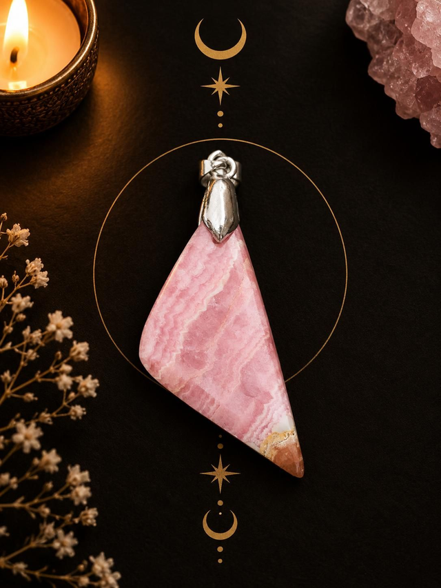 Pendentif rodhocrosite 
