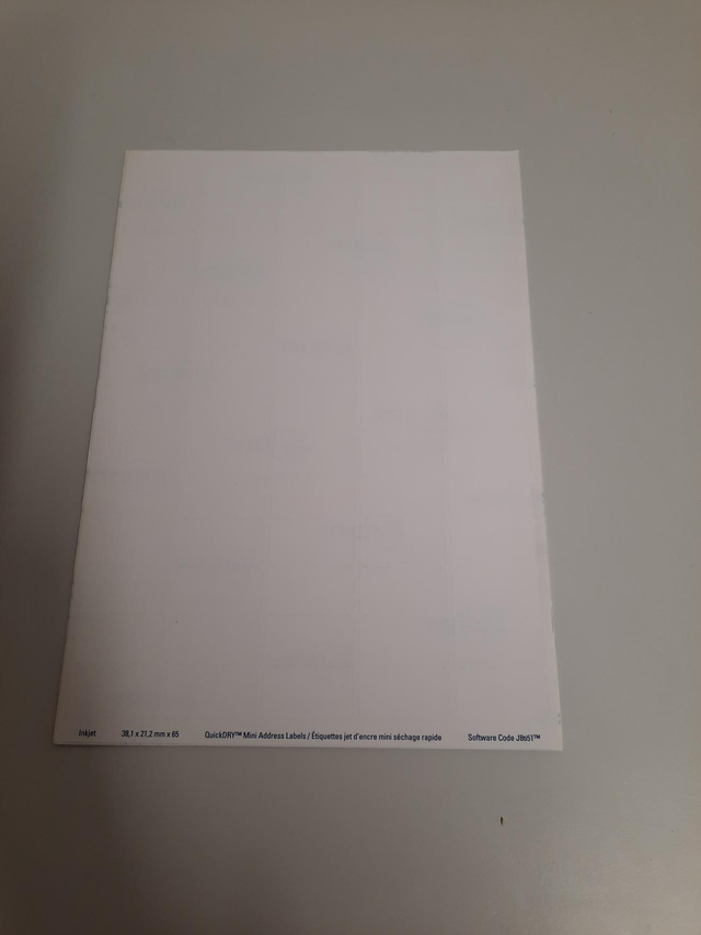 Étiquettes mini rectangle Averty ( 4 feuilles ) 