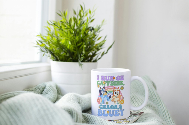 Run on caffeine mug