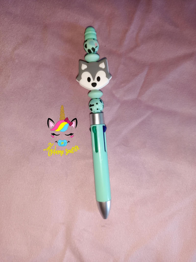 Stylo 4 couleurs Loup