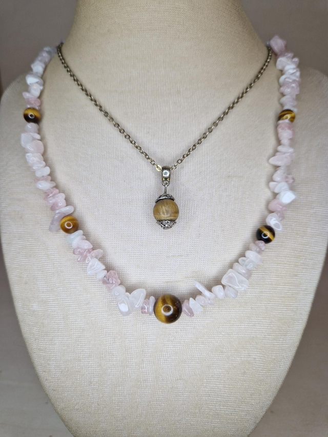 Quartz rose, Oeil de Tigre / 005