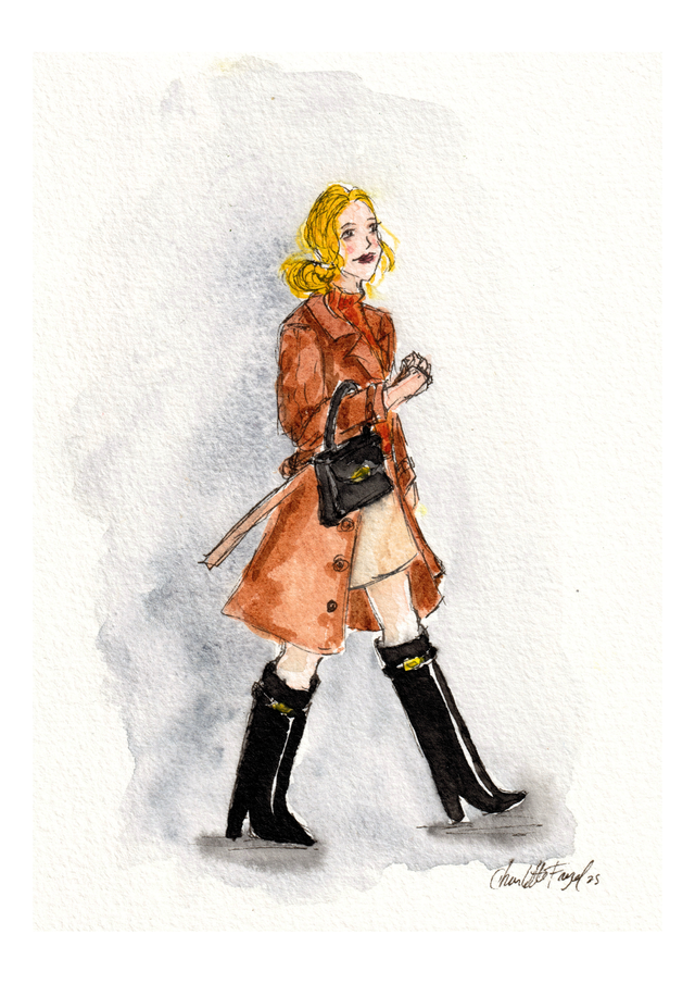 L’art de l’allure - Aquarelle originale 