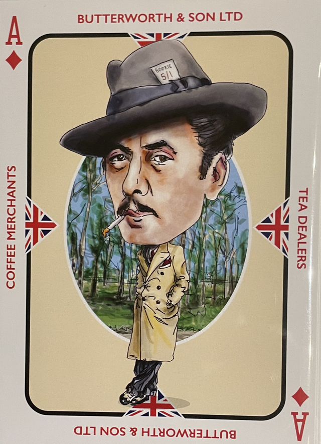 Playing card design postcards