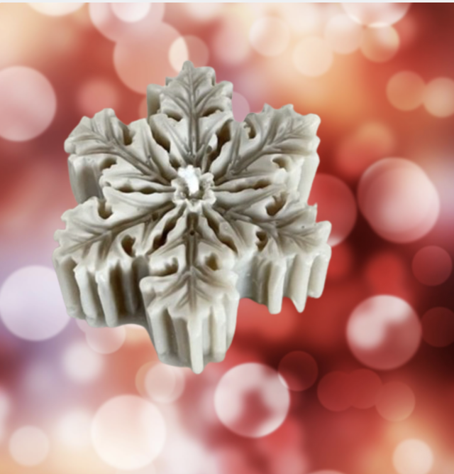 Bougie Flocon Crème - Cire de colza