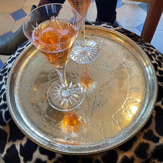 Messing Tablett, Antik