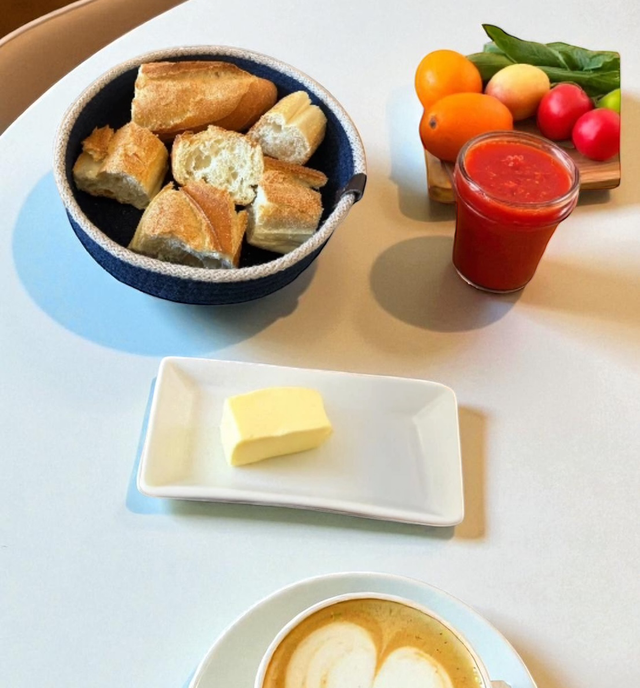 Corbeille à pain ronde bi-color