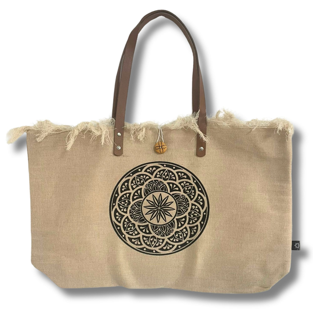 Sac fourre-tout en cuir naturel 
