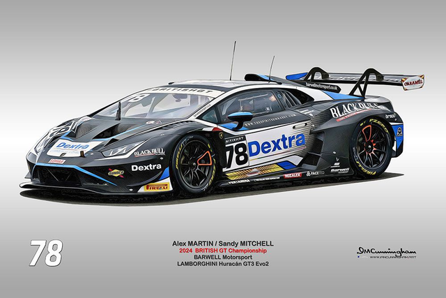 C240403 Lamborghini Huracan GT3 Evo2 British GT 24 Barwell Motorsport #78