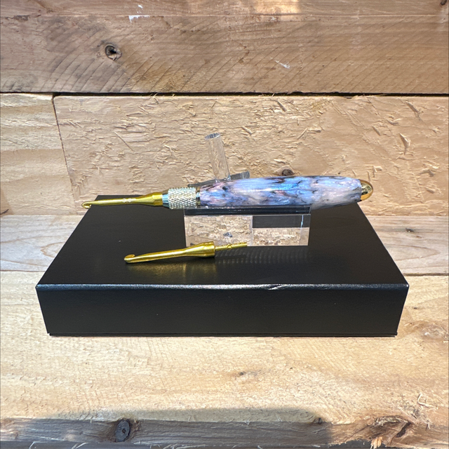 Faux Abalone Crochet Handle and Hooks 