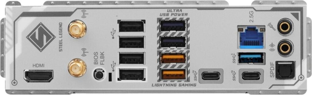 02.2.0120 – Scheda Madre ASRock B850 Steel Legend WiFi – ATX mid‑range bianca/argento con WiFi 7 per Ryzen 7000/8000/9000