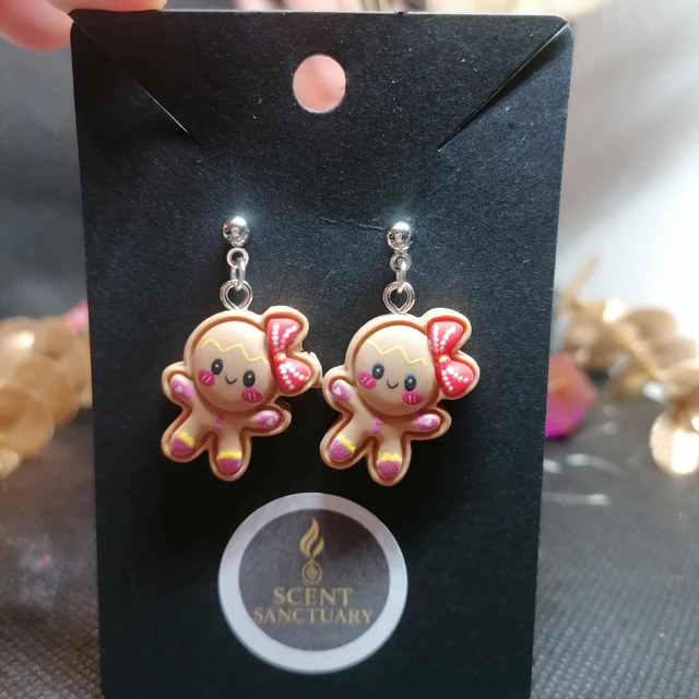 Boucles d&#039;oreilles &quot;Madame pain d&#039;épices&quot;