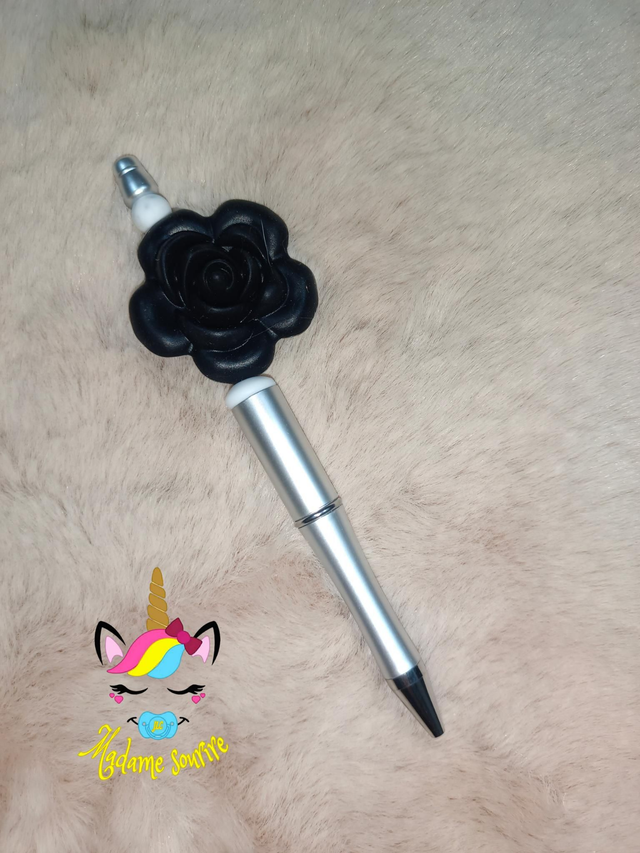 Stylo avec recharge Grosse Rose