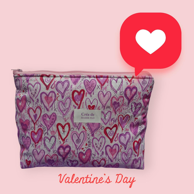 Trousse de toilette cœur 