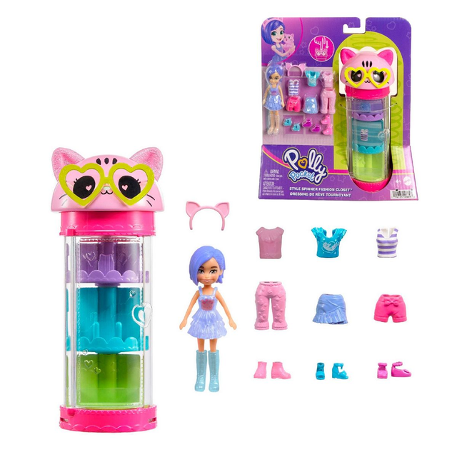 Polly Pocket Tubos de Moda Giratorio - Gato
