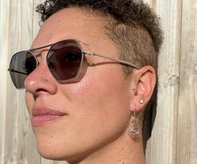 Boucles d’oreilles résine et améthyste 