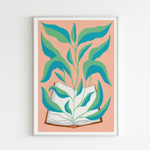 Print &quot;Livre et plante grimpante&quot;
