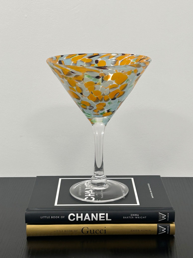 Large Martini Glass : Citrus Orange