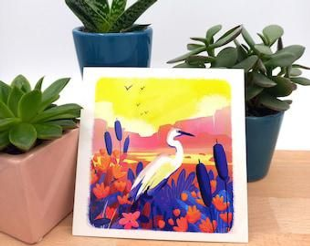 Carte Postale Aigrette