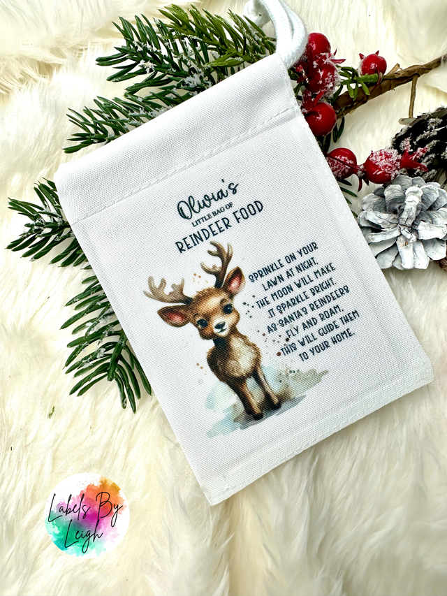 Personalised Reindeer Food Bag
