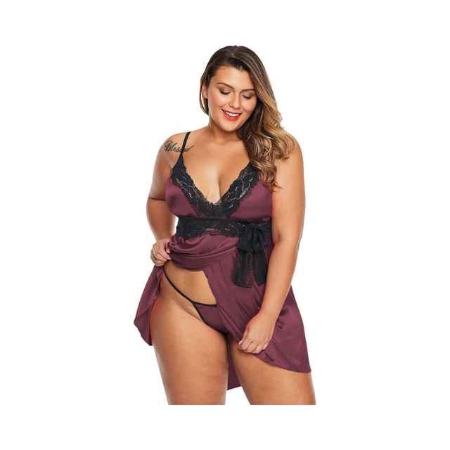 Babydoll Bella Mara Burdeos Talla XL