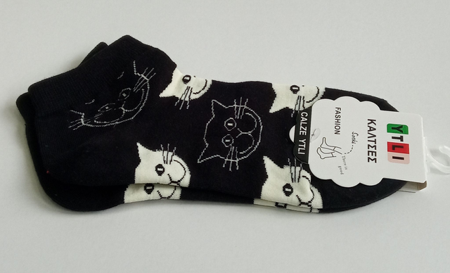 ΚΑΛΤΣΕΣ ΚΟΝΤΕΣ UNISEX ΜΕ ΘΕΜΑ ΓΑΤΕΣ ΙΙΙ