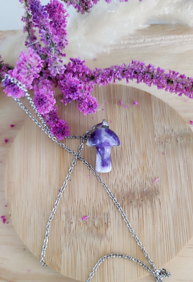 Pendentif Champignon Améthyste