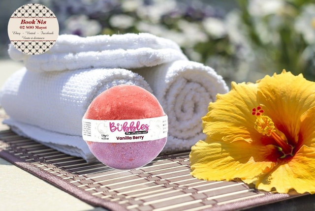 Bombe de bain 120 gr " Vanille &amp; aux baies "