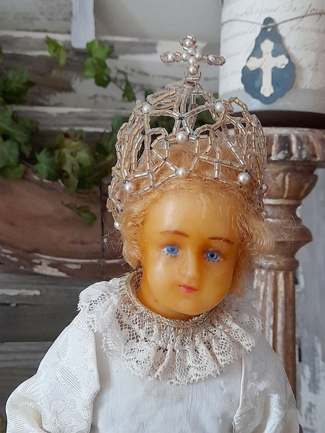 Enfant Jésus ancien en cire