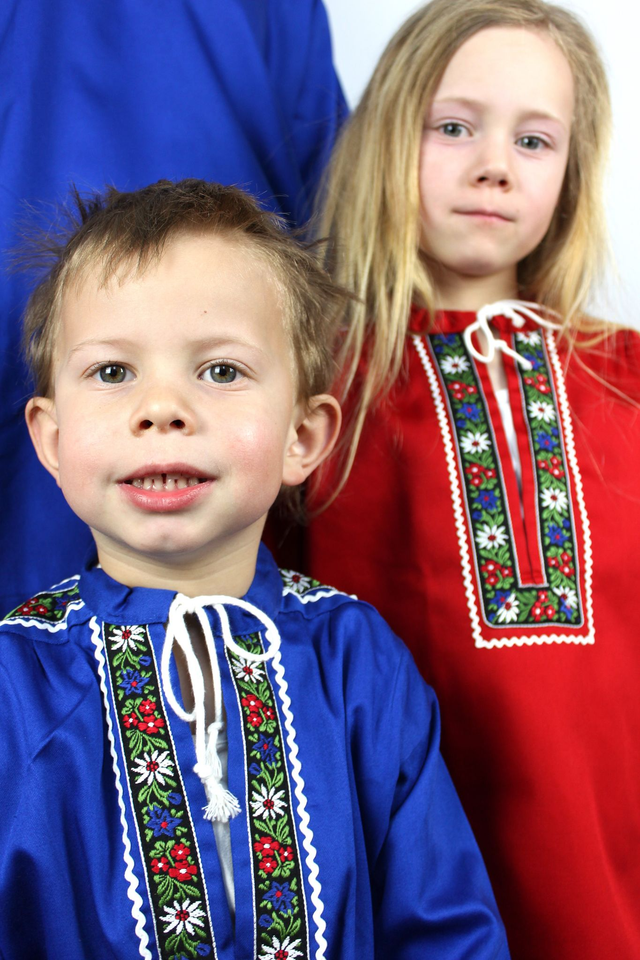 Blouse folklorique enfant - rouge