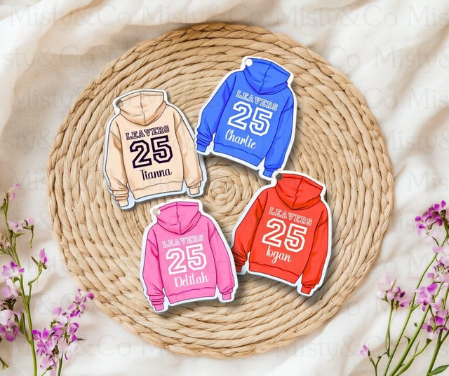 Leavers personalised keyrings 