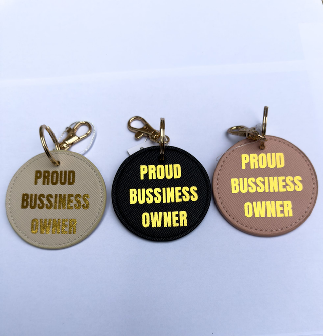 Proud Business Owner Keyring Bag Tag