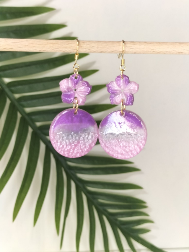 Boucles "horizon violet"