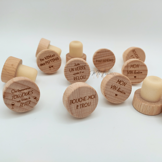 Bouchon de bouteille de vin - Personnalisé