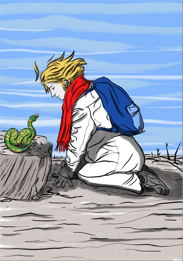 Riproduzione "Il Piccolo Principe e il serpente" - Fulvio Tornese