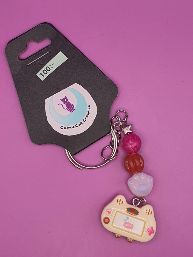 Keychain Kitty Console Beige 