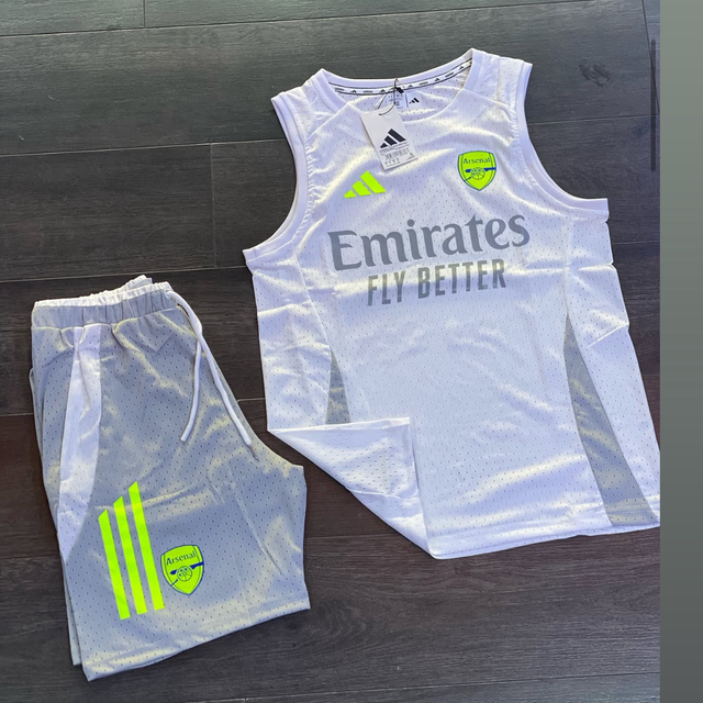 Conjunto completo Tirantes  Arsenal (Blanco) - Versión Fan - 25-26 