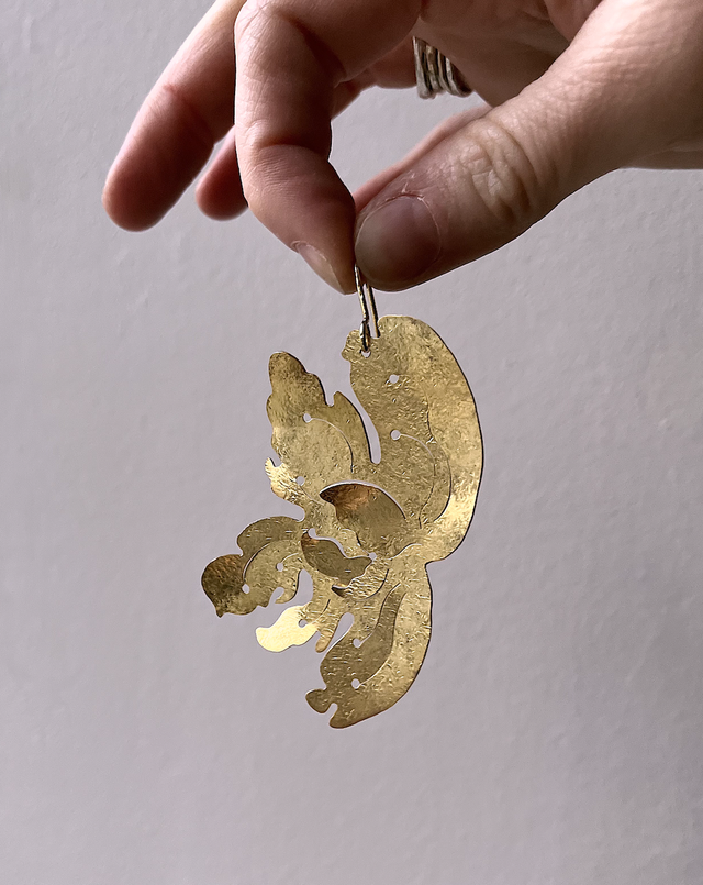 Gardenia doré martelé