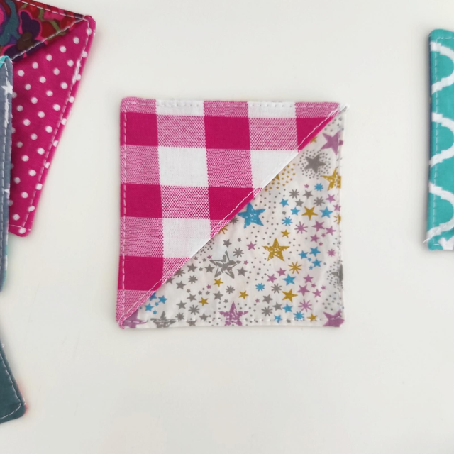 Marque page en coton - vichy