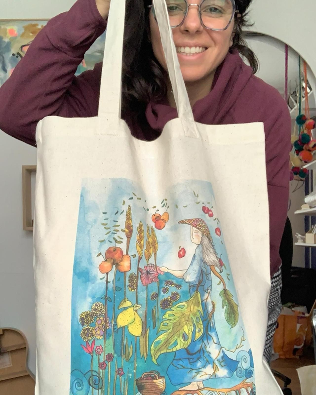 Tote-bag avec l'illustration "Abundancia"