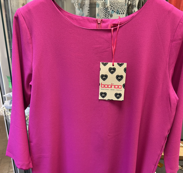 Boohoo - Cerise Pink Dress - Size 8 - 1389