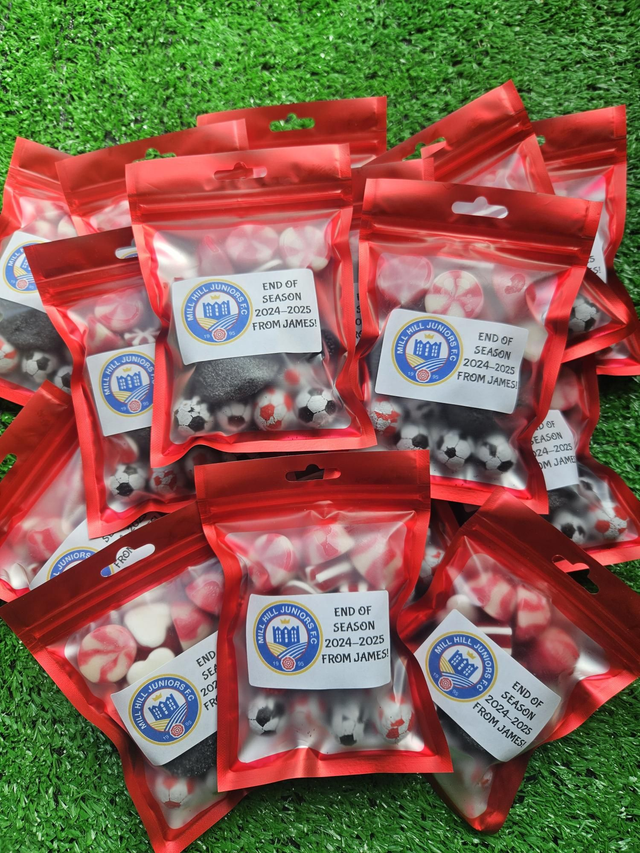 End of season football team pouch offer 