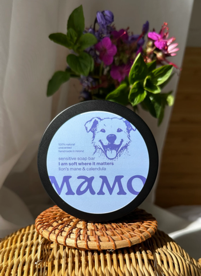 Sensitive Dog Soap Bar – Lion’s Mane &amp; Calendula (Mamo)